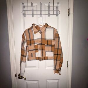 Plaid Tan and White Jacket